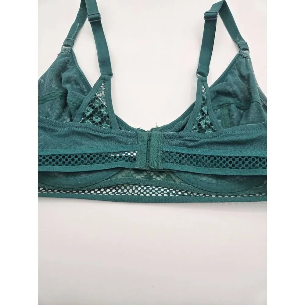 Adore Me Tatum Green Bra Size 38DD Unlined Full